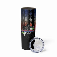 Mabuhay Philippines Festival Skinny Tumbler Filipino Map Sampaguita Igorot Pattern LT14 - Polynesian Pride