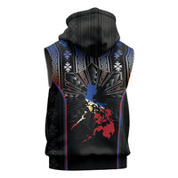 Mabuhay Philippines Festival Sleeveless Zip Hoodie Filipino Map Sampaguita Igorot Pattern LT14 - Polynesian Pride