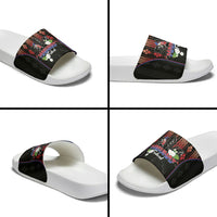 Mabuhay Philippines Festival Slide Sandals Filipino Map Sampaguita Igorot Pattern LT14 - Polynesian Pride