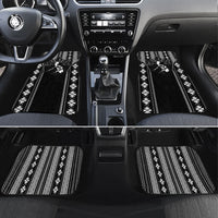 Mabuhay Philippines Festival Car Mats Filipino Map Black White Igorot Pattern LT14 Set 4pcs Black - Polynesian Pride