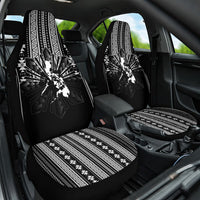 Mabuhay Philippines Festival Car Seat Cover Filipino Map Black White Igorot Pattern LT14 One Size Black - Polynesian Pride