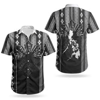 Mabuhay Philippines Festival Couples Matching Long Sleeve Bodycon Dress and Hawaiian Shirt Filipino Map Black White Igorot Pattern LT14 - Polynesian Pride