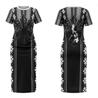 Mabuhay Philippines Festival Couples Matching Short Sleeve Bodycon Dress and Hawaiian Shirt Filipino Map Black White Igorot Pattern LT14 - Polynesian Pride