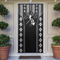 Mabuhay Philippines Festival Door Cover Filipino Map Black White Igorot Pattern LT14 Black - Polynesian Pride