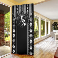 Mabuhay Philippines Festival Door Cover Filipino Map Black White Igorot Pattern LT14 - Polynesian Pride