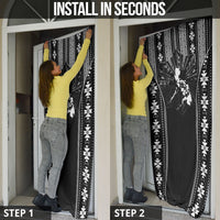 Mabuhay Philippines Festival Door Cover Filipino Map Black White Igorot Pattern LT14 - Polynesian Pride