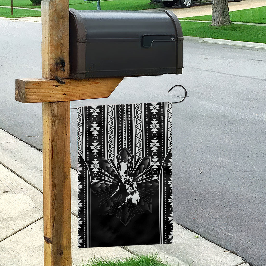 Mabuhay Philippines Festival Garden Flag Filipino Map Black White Igorot Pattern LT14 - Polynesian Pride