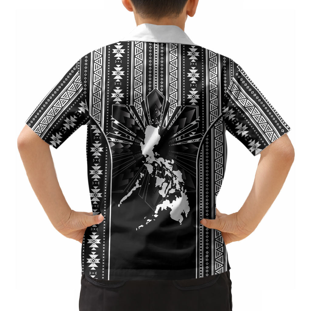 Mabuhay Philippines Festival Hawaiian Shirt Filipino Map Black White Igorot Pattern LT14 - Polynesian Pride