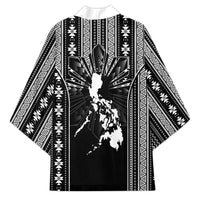 Mabuhay Philippines Festival Kimono Filipino Map Black White Igorot Pattern LT14 - Polynesian Pride