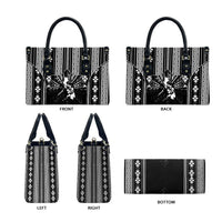 Mabuhay Philippines Festival Leather Bag Filipino Map Black White Igorot Pattern LT14 - Polynesian Pride