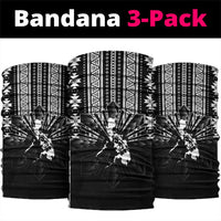 Mabuhay Philippines Festival Neck Gaiter Filipino Map Black White Igorot Pattern LT14 package One Size: 25*50cm Black - Polynesian Pride