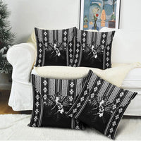 Mabuhay Philippines Festival Pillow Cover Filipino Map Black White Igorot Pattern LT14 - Polynesian Pride