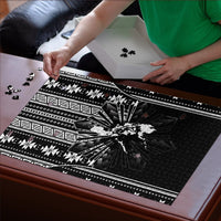 Mabuhay Philippines Festival Puzzle Filipino Map Black White Igorot Pattern LT14 - Polynesian Pride