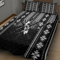 Mabuhay Philippines Festival Quilt Bed Set Filipino Map Black White Igorot Pattern LT14 - Polynesian Pride