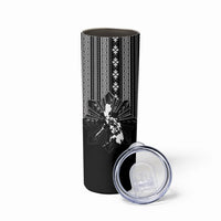 Mabuhay Philippines Festival Skinny Tumbler Filipino Map Black White Igorot Pattern LT14 - Polynesian Pride
