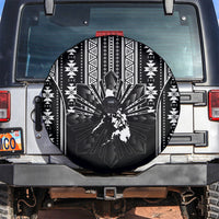 Mabuhay Philippines Festival Spare Tire Cover Filipino Map Black White Igorot Pattern LT14 Black - Polynesian Pride