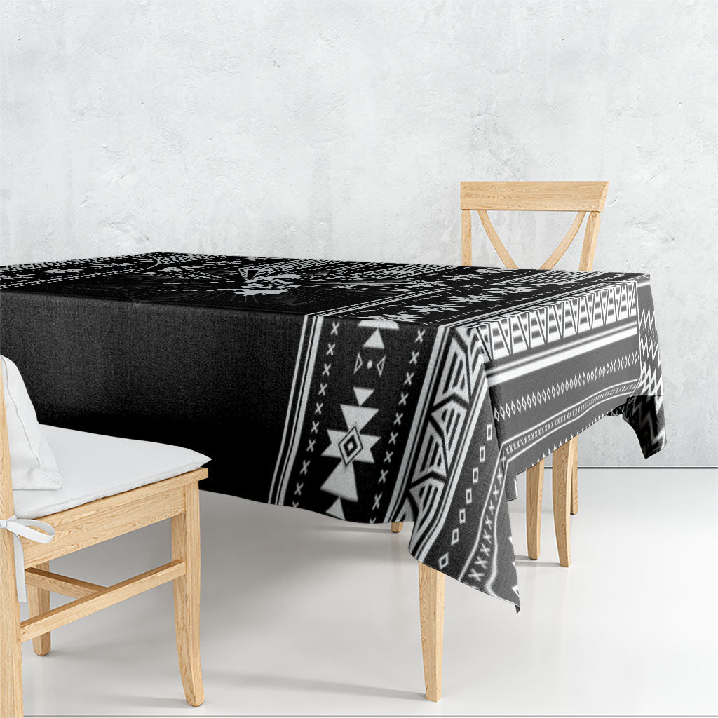 Mabuhay Philippines Festival Tablecloth Filipino Map Black White Igorot Pattern LT14 - Polynesian Pride