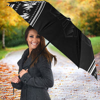 Mabuhay Philippines Festival Umbrella Filipino Map Black White Igorot Pattern LT14 - Polynesian Pride