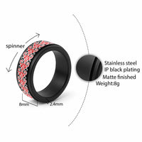 New Zealand Ngaru Kowhaiwhai Motif Spinner Ring - Polynesian Pride