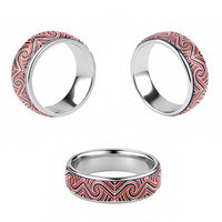 New Zealand Maori Maui Koru Kowhaiwhai Motif Classic Ring - Polynesian Pride