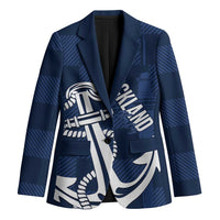 New Zealand Auckland Football Custom Blazer Navy Blue City Anchor Sky Tower Symbol LT14 Unisex Navy Blue - Polynesian Pride