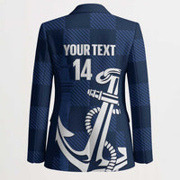 New Zealand Auckland Football Custom Blazer Navy Blue City Anchor Sky Tower Symbol LT14 - Polynesian Pride