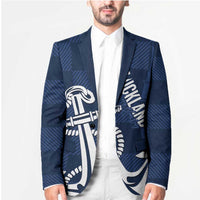 New Zealand Auckland Football Custom Blazer Navy Blue City Anchor Sky Tower Symbol LT14 - Polynesian Pride