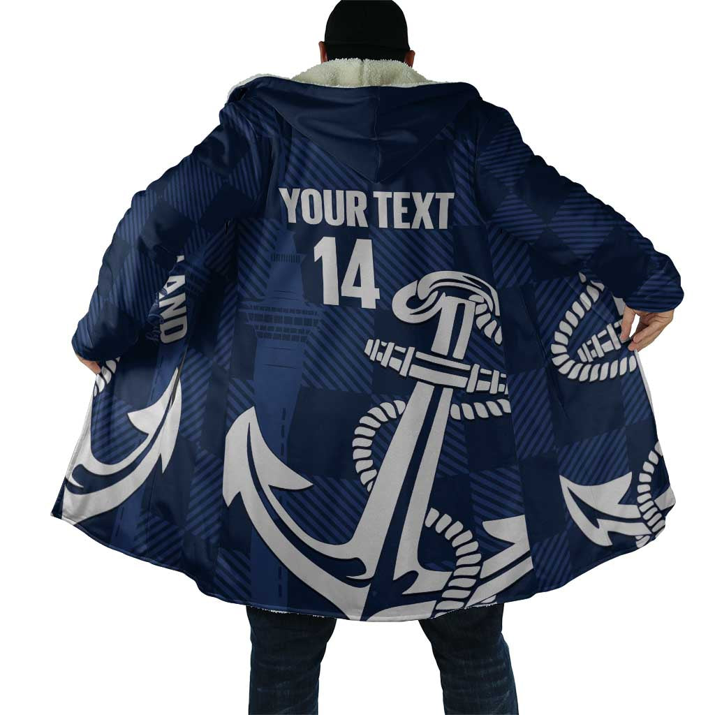 New Zealand Auckland Football Custom Cloak Navy Blue City Anchor Sky Tower Symbol LT14 - Polynesian Pride