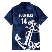 New Zealand Auckland Football Custom Hawaiian Shirt Navy Blue City Anchor Sky Tower Symbol LT14 - Polynesian Pride
