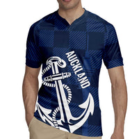 New Zealand Auckland Football Custom Rugby Jersey Navy Blue City Anchor Sky Tower Symbol LT14 - Polynesian Pride