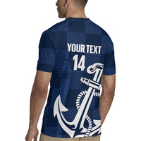 New Zealand Auckland Football Custom Rugby Jersey Navy Blue City Anchor Sky Tower Symbol LT14 - Polynesian Pride
