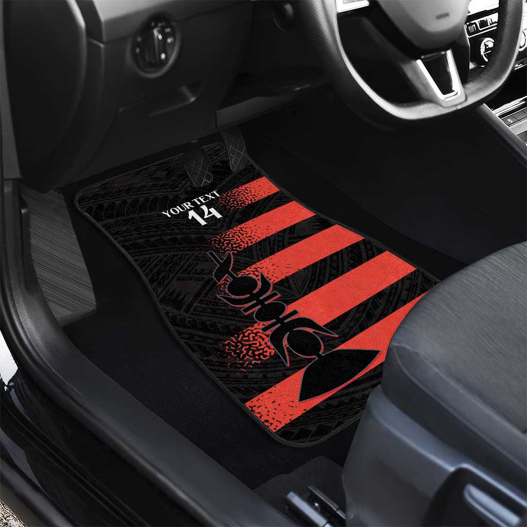 Custom New Caledonia Football Car Mats Allez Les Cagous Polynesian Pattern