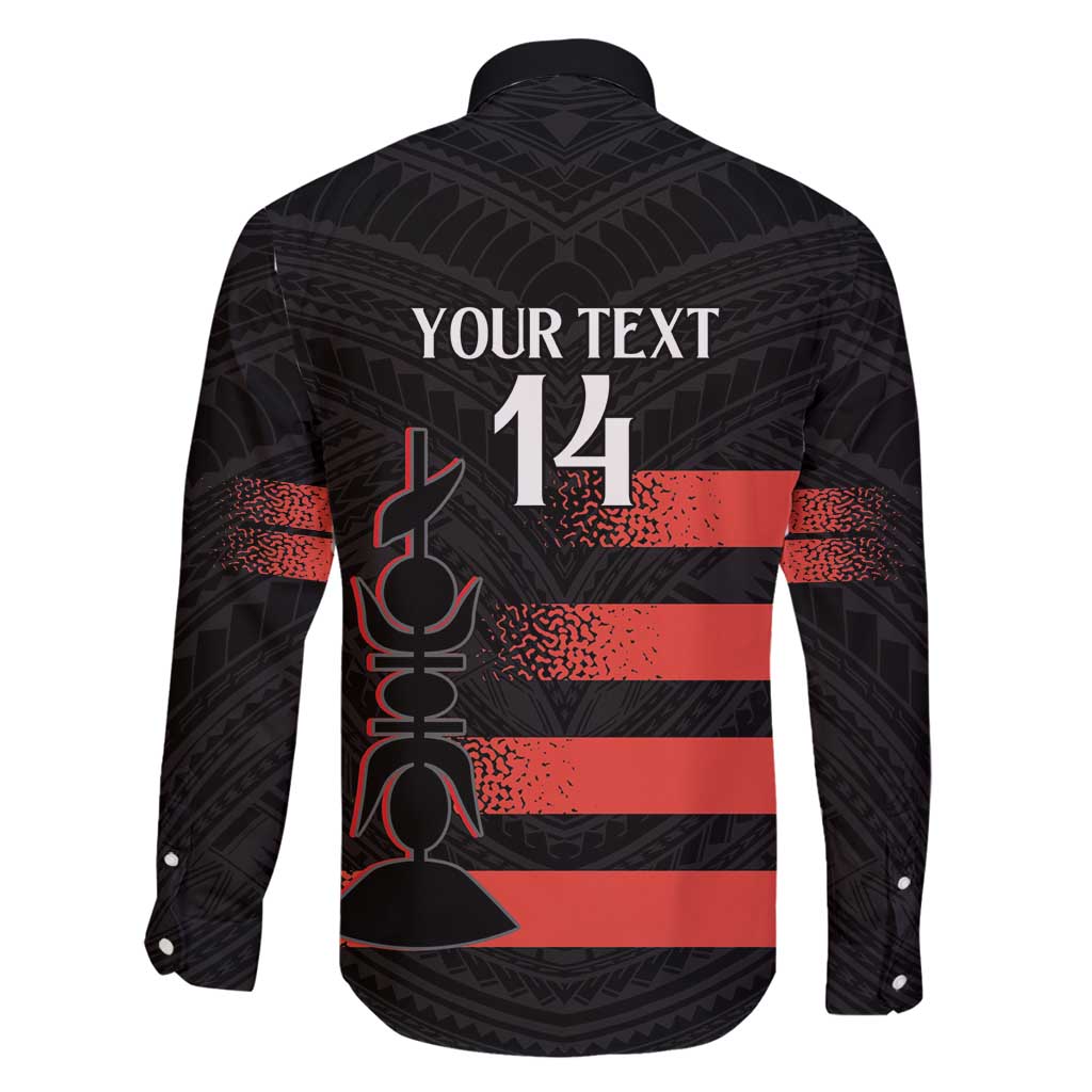 Custom New Caledonia Football Family Matching Puletasi and Hawaiian Shirt Allez Les Cagous Polynesian Pattern