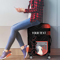 Custom New Caledonia Football Luggage Cover Allez Les Cagous Polynesian Pattern