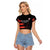 Custom New Caledonia Football Raglan Cropped T Shirt Allez Les Cagous Polynesian Pattern