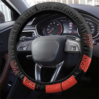 New Caledonia Football Steering Wheel Cover Allez Les Cagous Polynesian Pattern