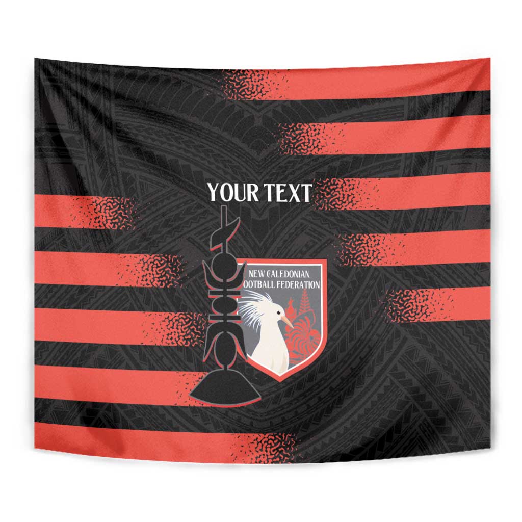 Custom New Caledonia Football Tapestry Allez Les Cagous Polynesian Pattern