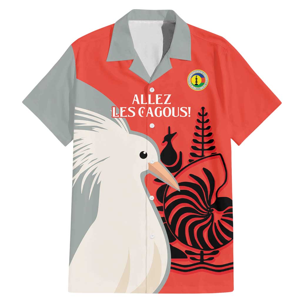 Custom Nouvelle-Caledonie Football Family Matching Mermaid Dress and Hawaiian Shirt Allez Les Cagous Simple Style