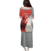 Custom Nouvelle-Caledonie Football Family Matching Puletasi and Hawaiian Shirt Allez Les Cagous Simple Style