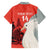 Custom Nouvelle-Caledonie Football Family Matching Short Sleeve Bodycon Dress and Hawaiian Shirt Allez Les Cagous Simple Style