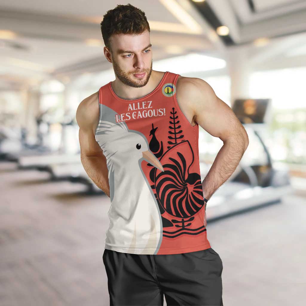 Custom Nouvelle-Caledonie Football Men Tank Top Allez Les Cagous Simple Style