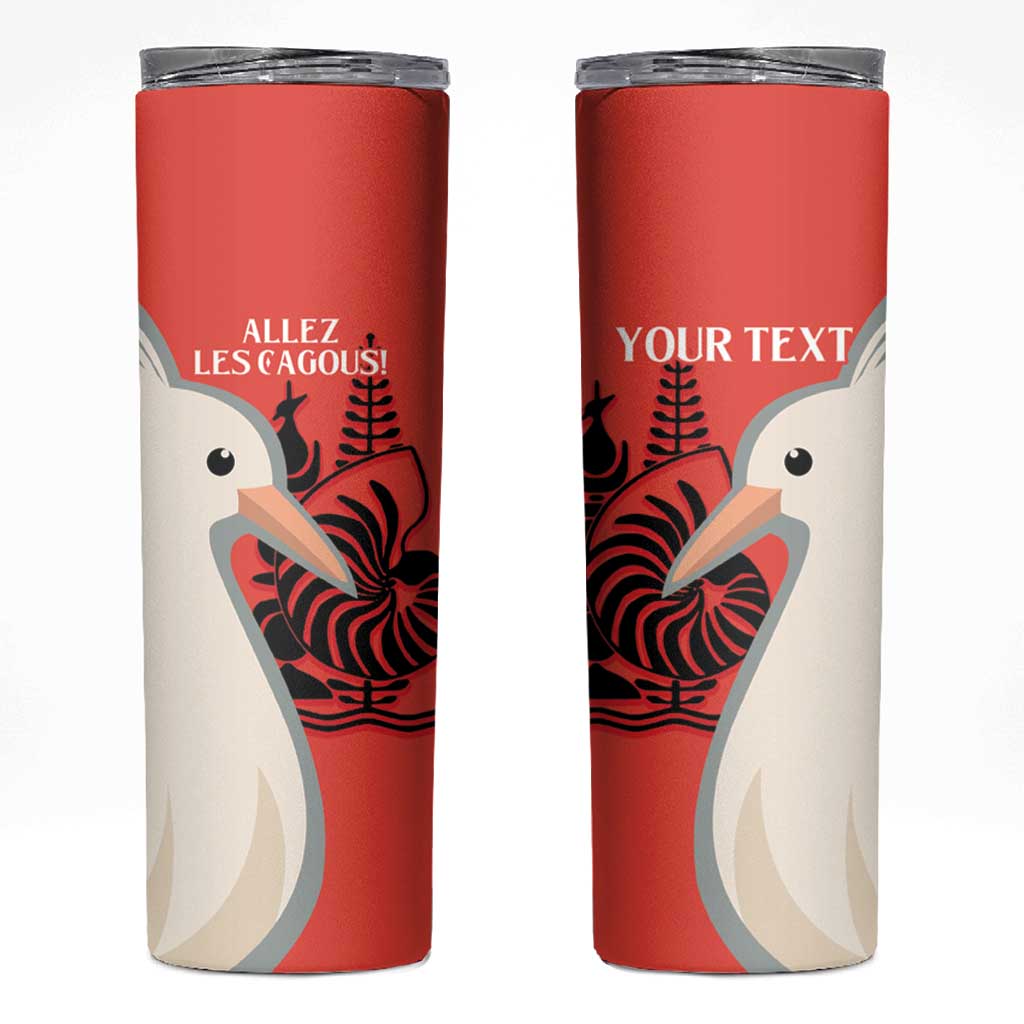 Custom Nouvelle-Caledonie Football Skinny Tumbler Allez Les Cagous Simple Style LT14 Red - Polynesian Pride
