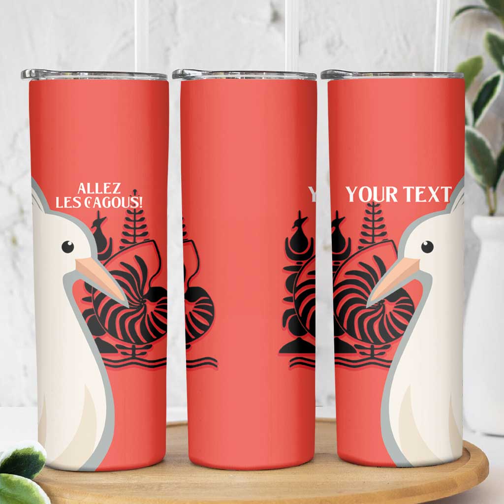 Custom Nouvelle-Caledonie Football Skinny Tumbler Allez Les Cagous Simple Style LT14 - Polynesian Pride
