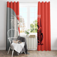 Custom Nouvelle-Caledonie Football Window Curtain Allez Les Cagous Simple Style