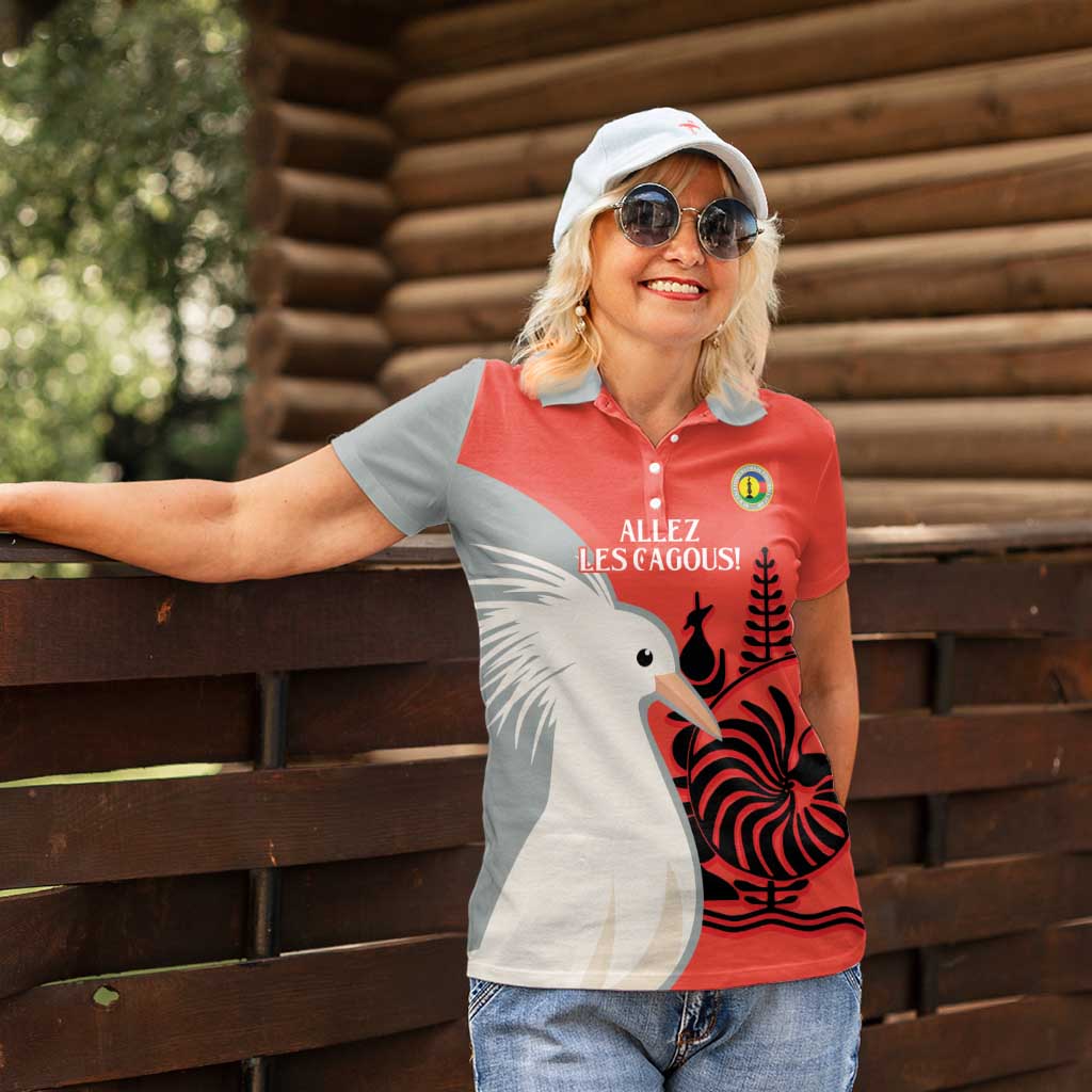 Custom Nouvelle-Caledonie Football Women Polo Shirt Allez Les Cagous Simple Style
