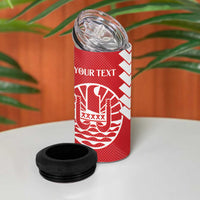 Custom Tahiti Football 4 in 1 Can Cooler Tumbler Go Toa Aito