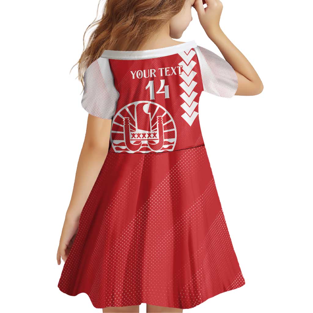 Custom Tahiti Football Family Matching Off Shoulder Short Dress and Hawaiian Shirt Go Toa Aito