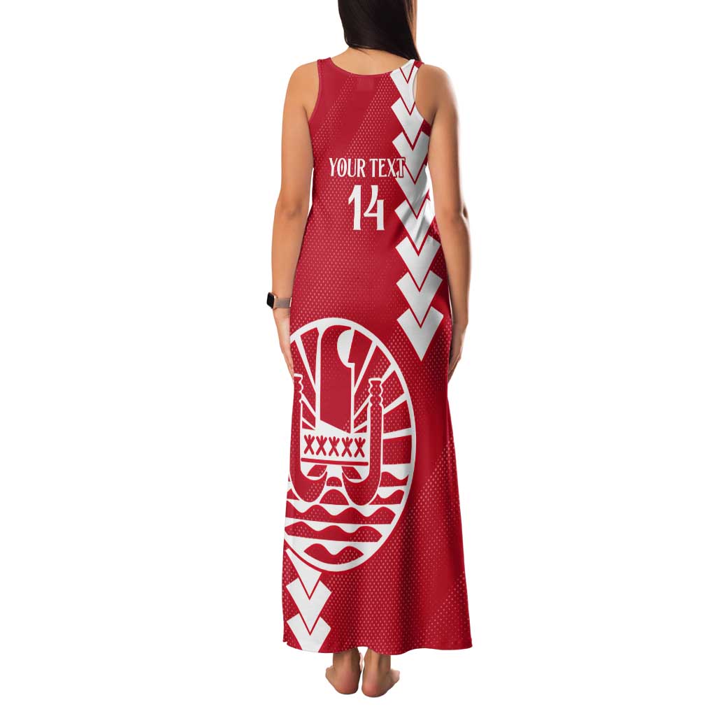 Custom Tahiti Football Tank Maxi Dress Go Toa Aito