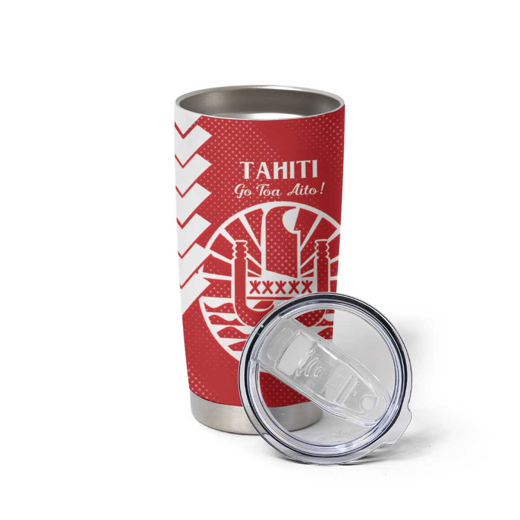 Custom Tahiti Football Tumbler Cup Go Toa Aito