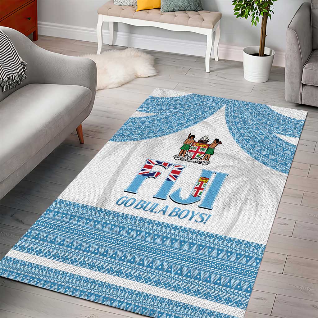 Custom Fiji Tapa Football Area Rug Go Bula Boy!